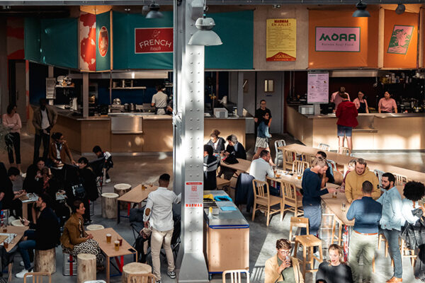 Magmaa food hall nantes bar cuivre - idile studio nom naming